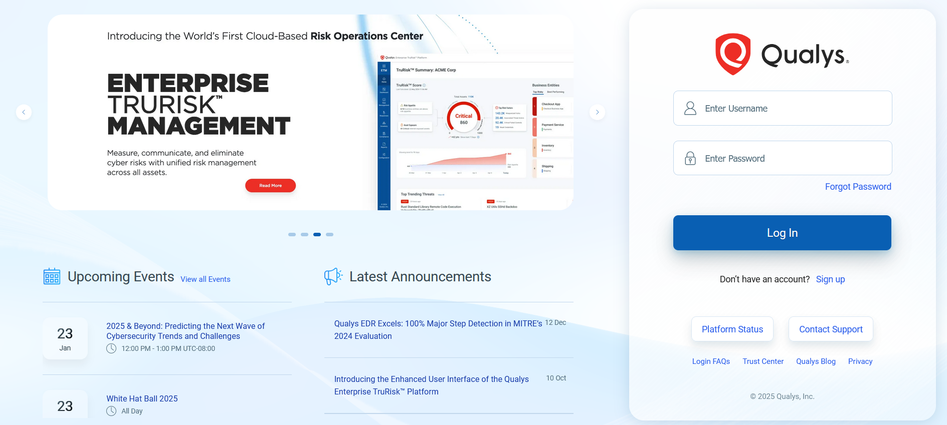 Qualys-LoginPage